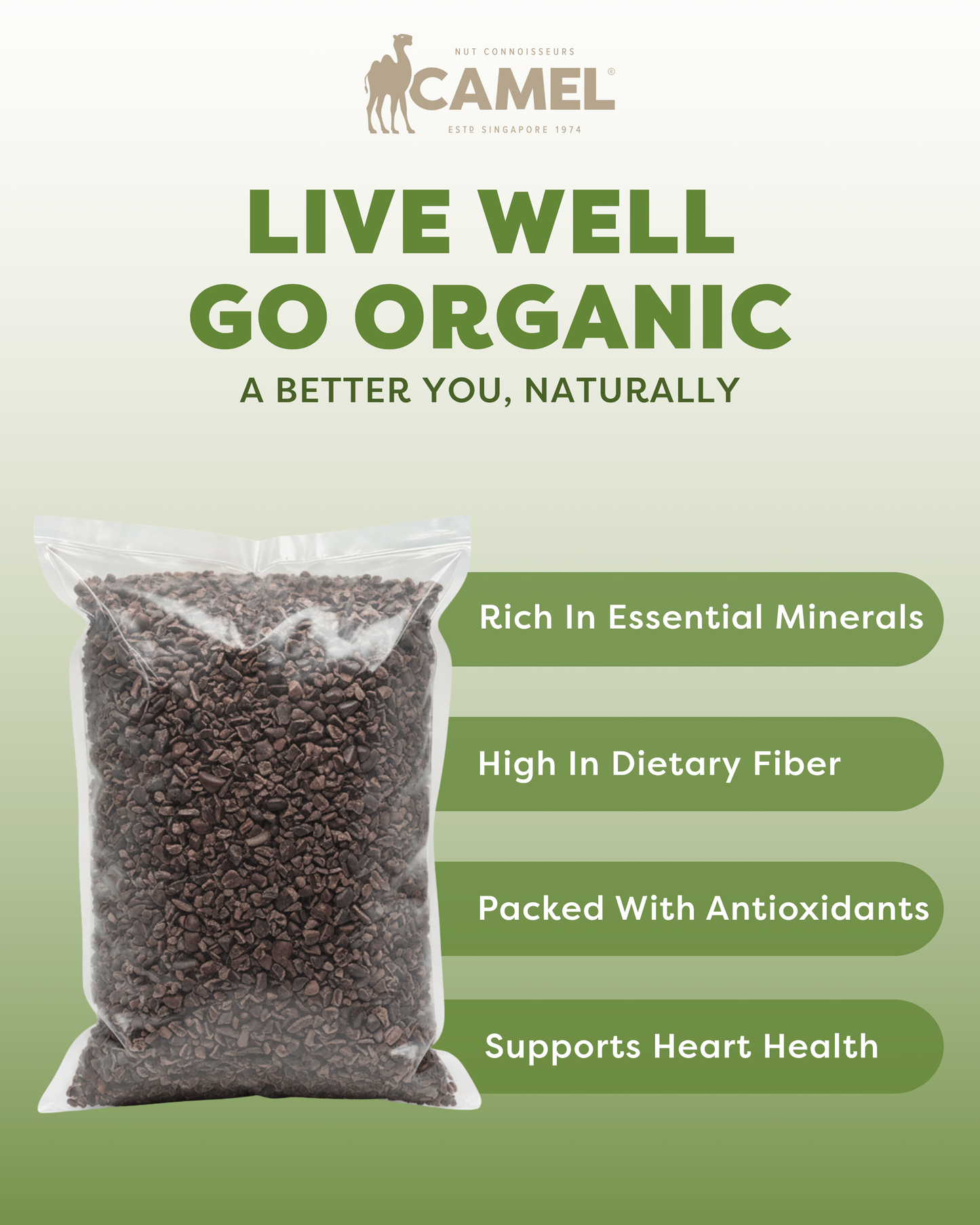 Organic Raw Cacao Nibs 1kg