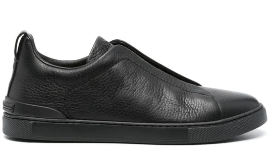 Zegna Triple Stich leather sneakers 'Black'