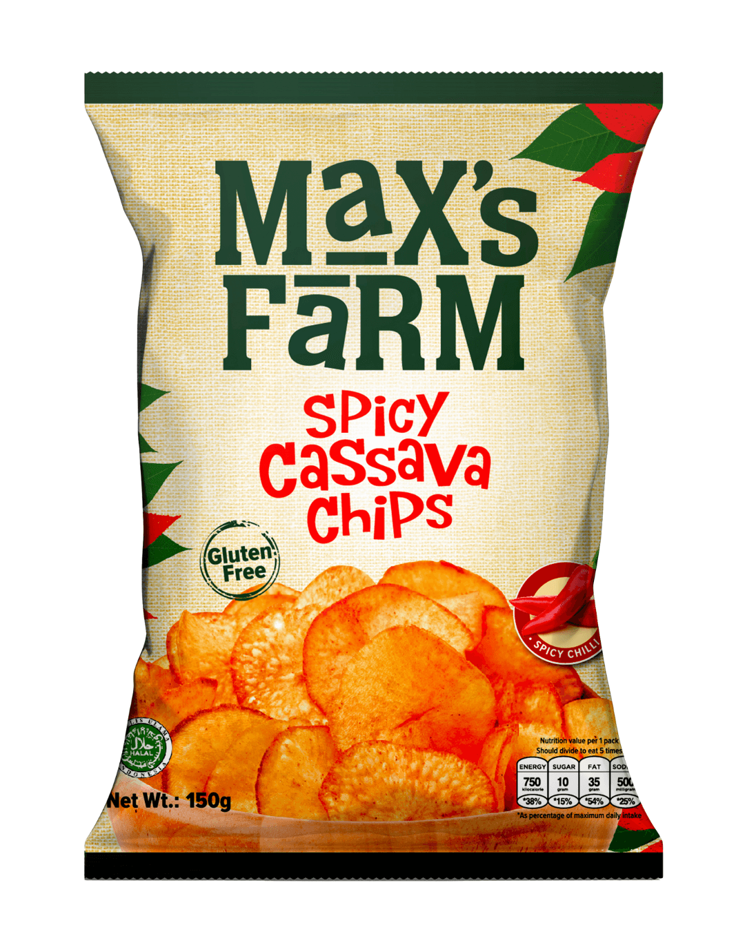 Max's Farm Cassava Chips Spicy (1 Carton)