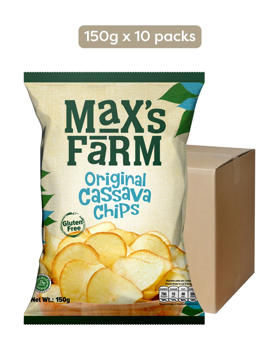 Max's Farm Cassava Chips Original (1 Carton)