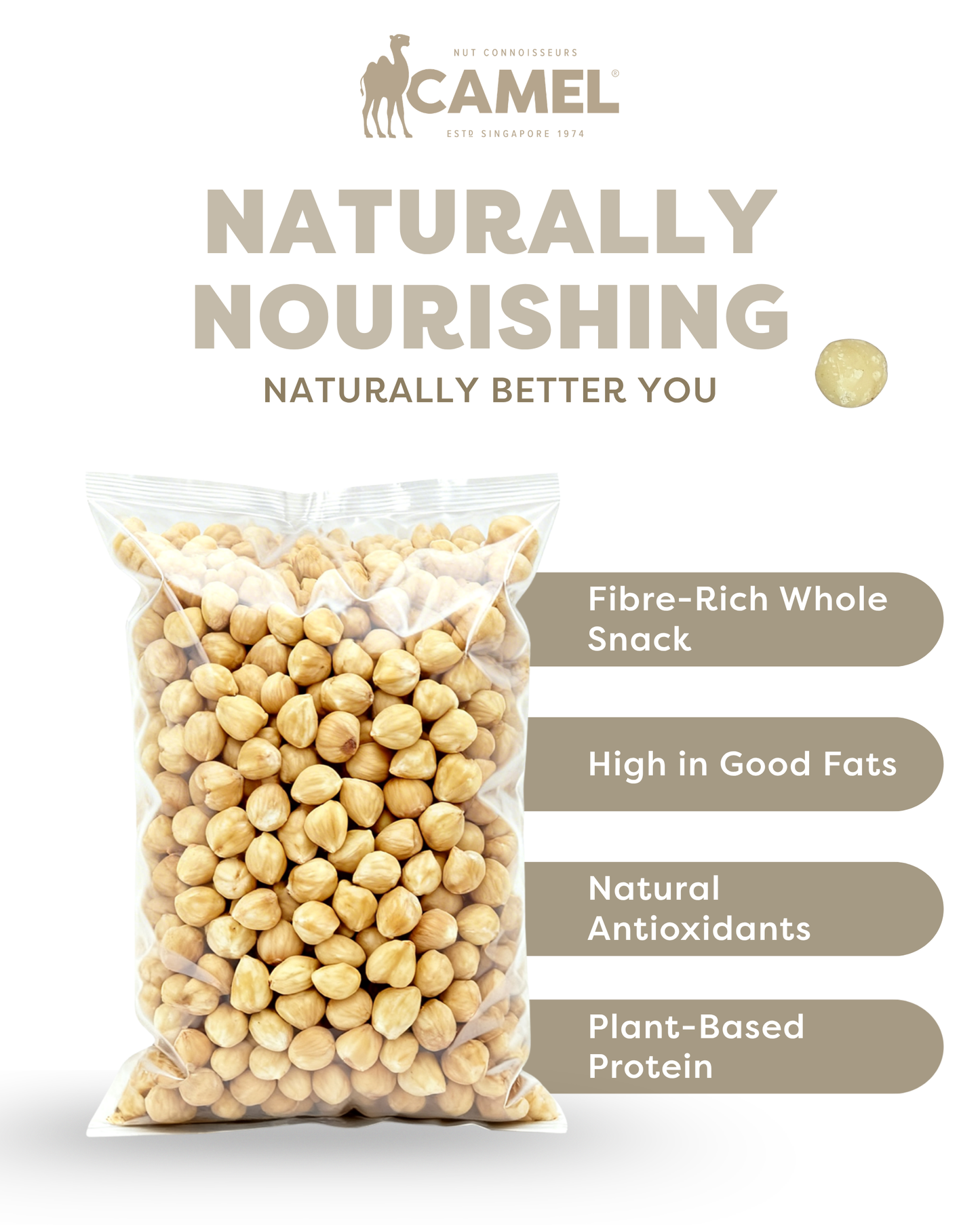 Natural Baked Hazelnuts 1kg