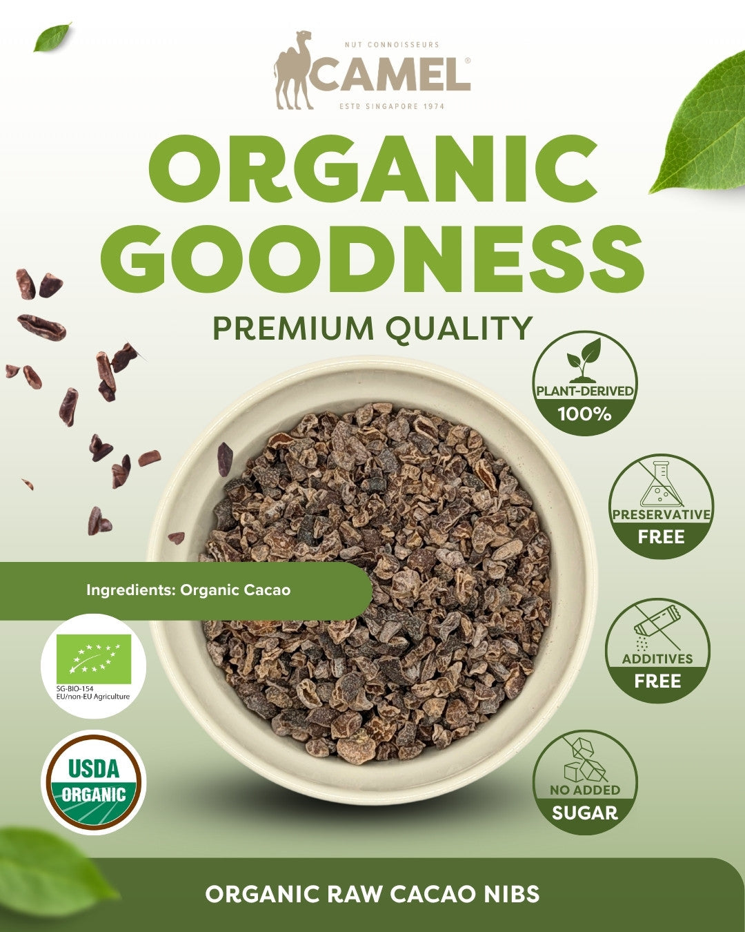 Organic Raw Cacao Nibs 1kg