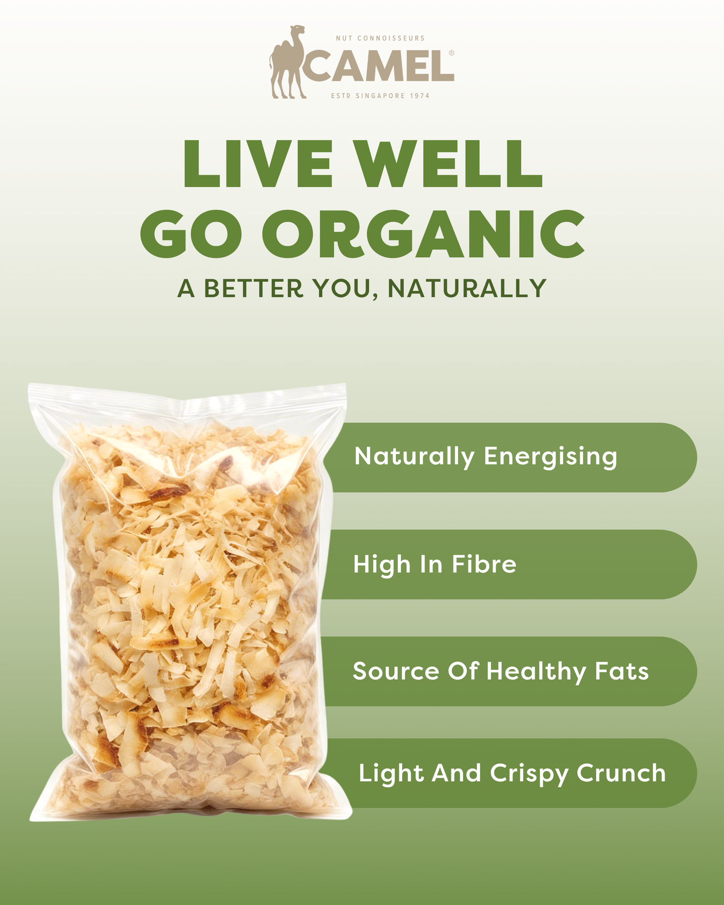 Organic Toasted Coconut Flakes 1kg