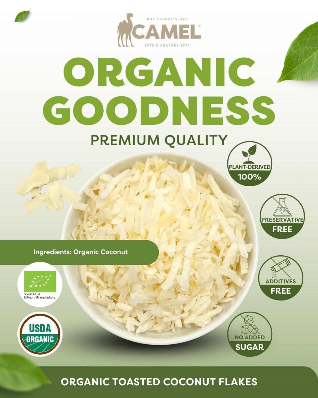 Organic Toasted Coconut Flakes 1kg
